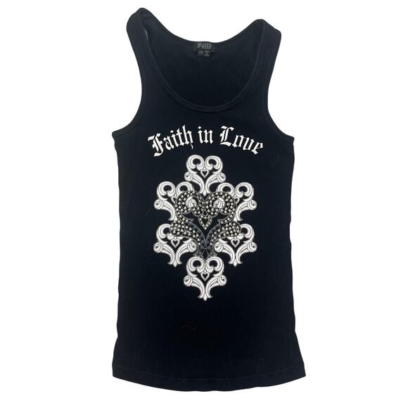 Faith Brand Women’s XS Faith In Love Bling Tank Top - Picture 1 of 6